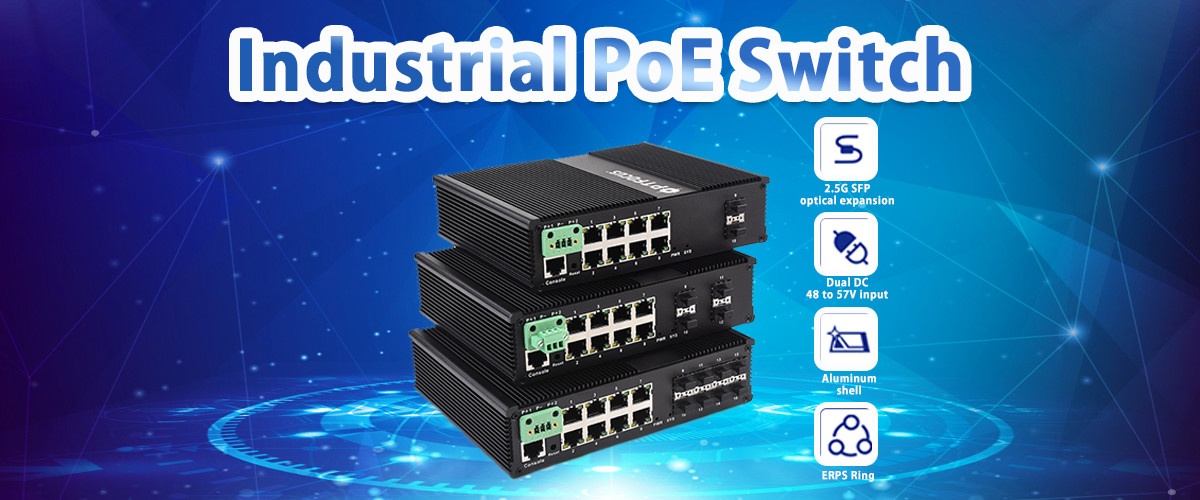 8 Port Industrial POE Switch 8*10/1000mbps POE Port+2*10/100/1000mbps SFP Port