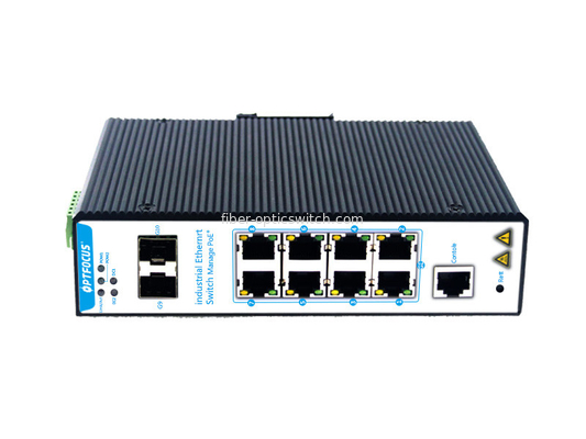 Enterprise Industrial PoE Network Switch 4 Port GE TP 8SFP + 2x10G Ports