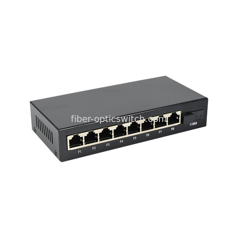 8 Port Ethernet Switch 10/100/1000M RJ45 LAN Network Switch 20KM 1SC Fiber Port for ISP