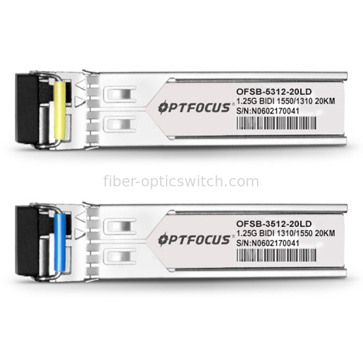 OPTFOCUS  1.25G  SFP Optical Transceiver  OFSB-5312-20LD SFP Optical Transceiver BI-BD SM SC 20KM 1550/1310NM