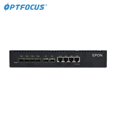 منفذ 1G/10G GPON EPON OLT مسافة نقل 20 كم 300 مم * 440 مم * 45 مم الأبعاد