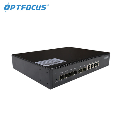4 منافذ GPON OLT Epon مسافة نقل 20 كم، استهلاك منخفض للطاقة